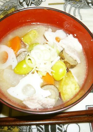 秋の根菜銀杏豚汁-レシピのメイン写真