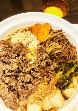 牛細切れですき焼きうどん-レシピのメイン写真