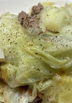 キャベツと挽肉の煮もの-レシピのメイン写真