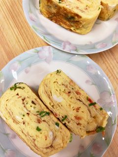 ネギと桜エビ入り卵焼き(^^♪-レシピのメイン写真