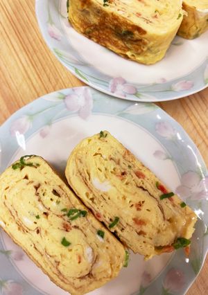 ネギと桜エビ入り卵焼き(^^♪-レシピのメイン写真