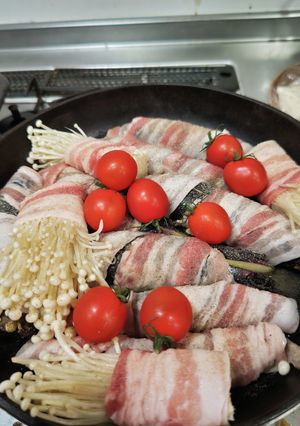 ナスとエノキの肉巻き-レシピのメイン写真