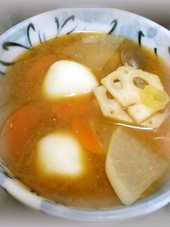 米粉団子入りお味噌汁-レシピのメイン写真
