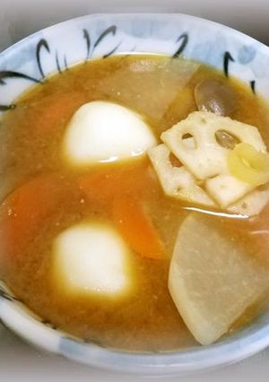 米粉団子入りお味噌汁-レシピのメイン写真