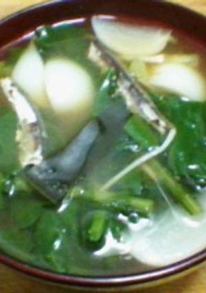 レンチン簡単！カブを菜まで丸ごと味噌汁-レシピのメイン写真