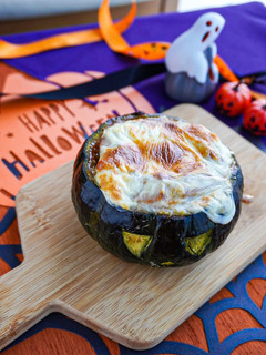 【ハロウィンに】かぼちゃ丸ごと肉詰め-レシピのメイン写真