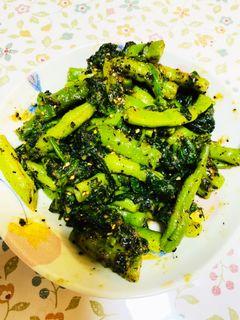兄貴のいんげんとほうれん草の胡麻和え-レシピのメイン写真