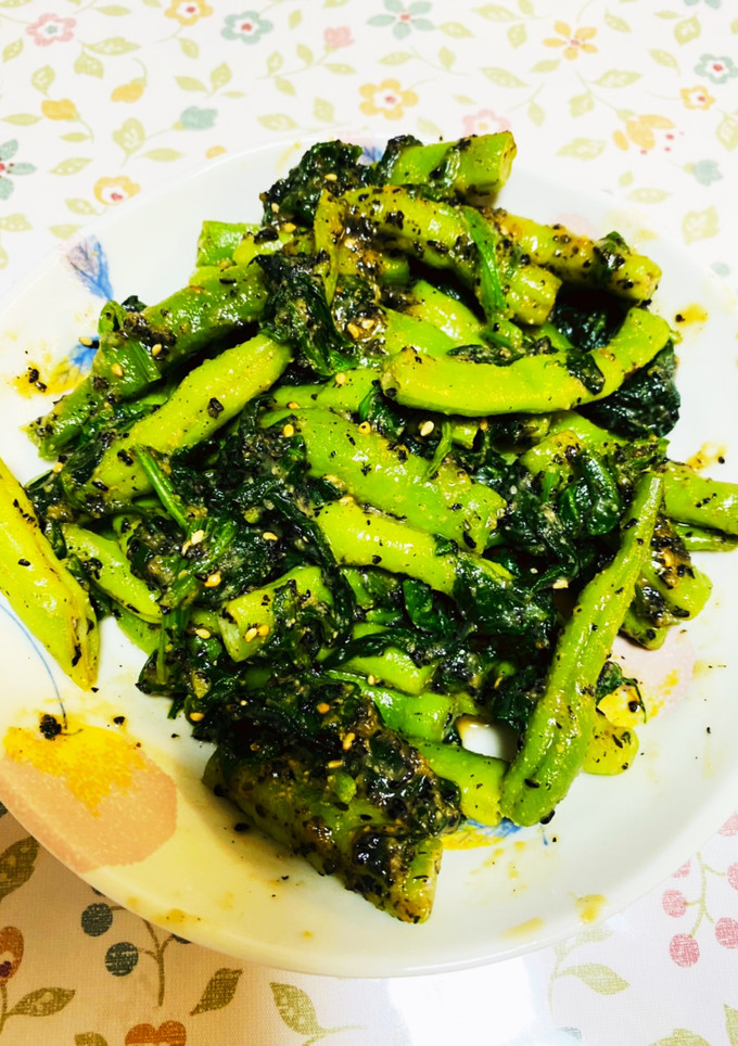 兄貴のいんげんとほうれん草の胡麻和え-レシピのメイン写真