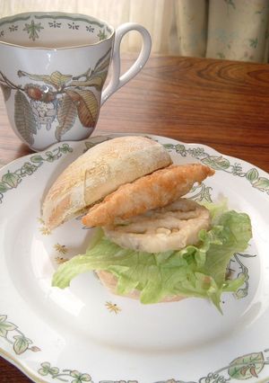 レンコンとささみのベーグルサンド-レシピのメイン写真