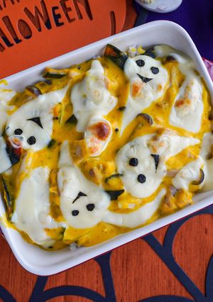 【ハロウィンに】おばけのかぼちゃドリア-レシピのメイン写真
