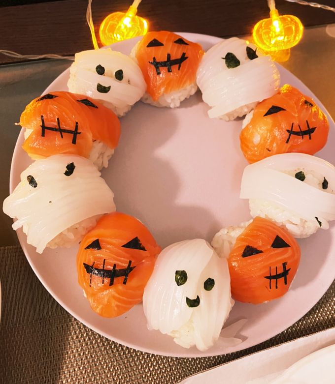 ハロウィン手毬寿司 パンプキン&ミイラ by クックC9CU3L