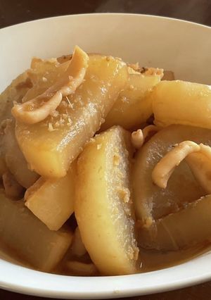 姜葱醬で簡単！イカと大根の旨煮♬-レシピのメイン写真