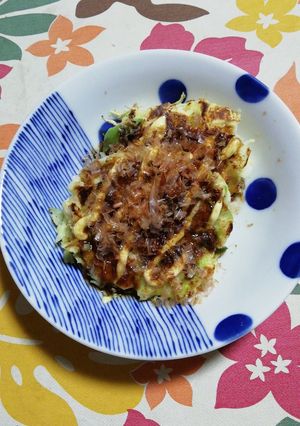 葱大根チーズ入り米粉のお好み焼-レシピのメイン写真