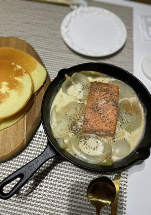 米粉で！サーモンのクリーム煮-レシピのメイン写真