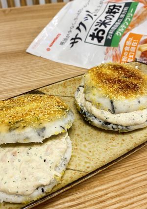 もちっと米粉と海苔のお焼きツナマヨサンド-レシピのメイン写真