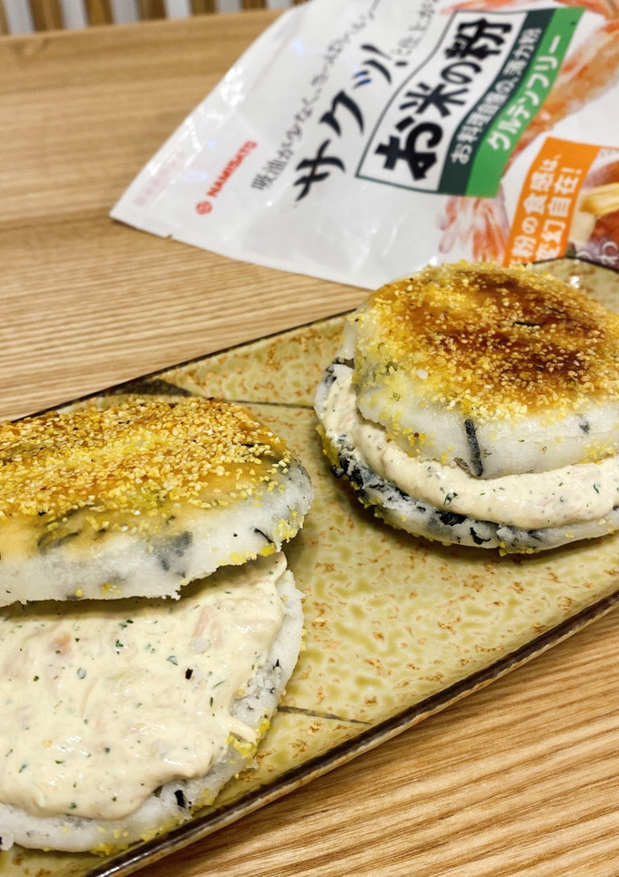 もちっと米粉と海苔のお焼きツナマヨサンド-レシピのメイン写真
