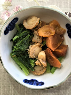 柿と小松菜の煮物-レシピのメイン写真