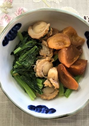 柿と小松菜の煮物-レシピのメイン写真