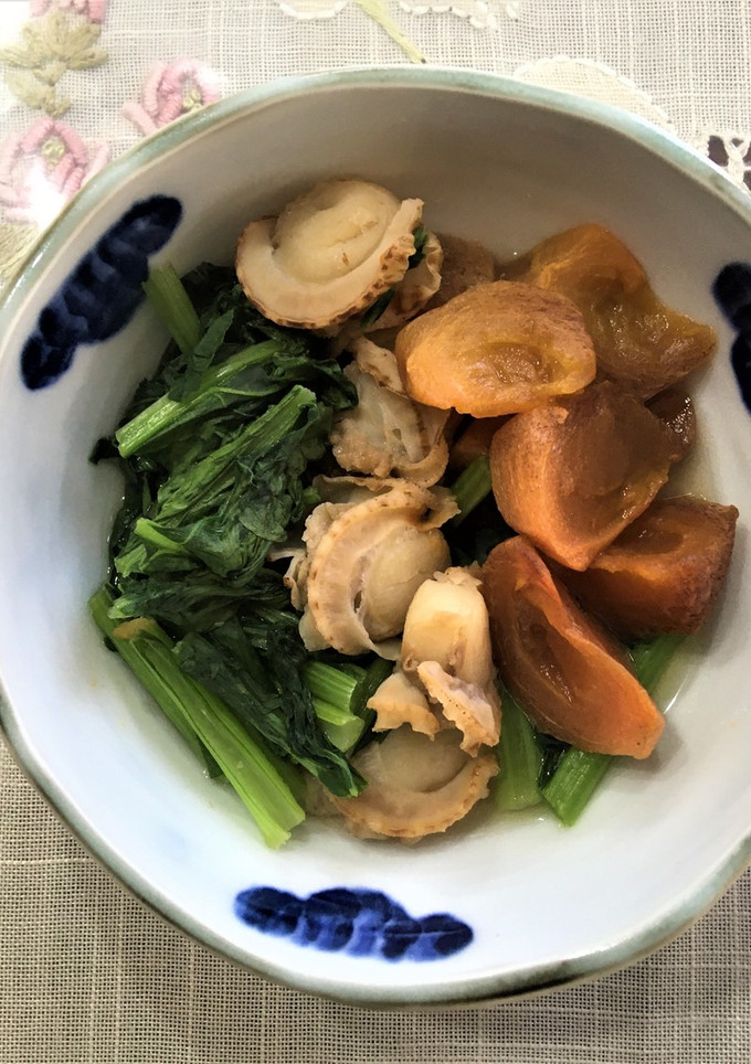 柿と小松菜の煮物-レシピのメイン写真