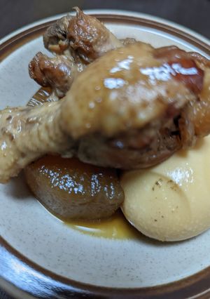 電気圧力鍋で鶏手羽元大根～茶色いおかず～-レシピのメイン写真