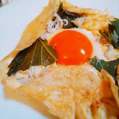 รูปของ しらすとチーズde米粉のガレット☆