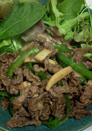 マカ入り、牛肉とピーマンエリンギ炒め-レシピのメイン写真