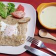 米粉とオートミールのガレット風♪