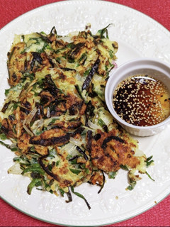お米の粉でカリもち食感のチヂミに♪-レシピのメイン写真