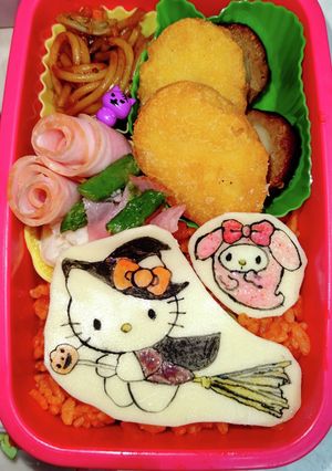キティちゃん魔女&マイメロオバケ弁当～♪-レシピのメイン写真