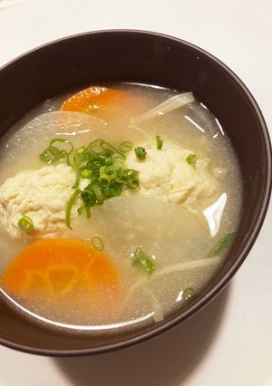 からだぽかぽか☆生姜たっぷり鶏団子味噌汁-レシピのメイン写真