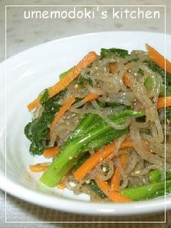 春菊とシラタキと人参の胡麻和え-レシピのメイン写真