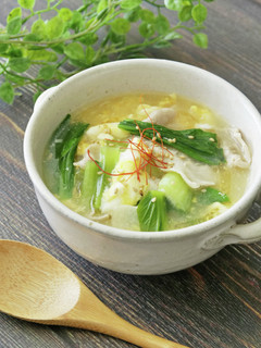 チンゲン菜と豚バラ肉の中華風スープ-レシピのメイン写真
