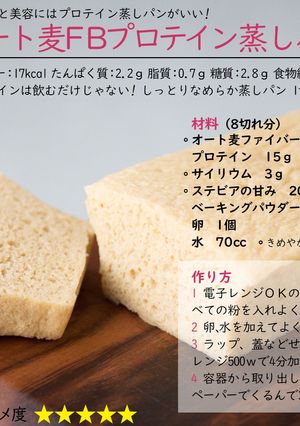 オート麦ファイバープロテイン蒸しパン-レシピのメイン写真