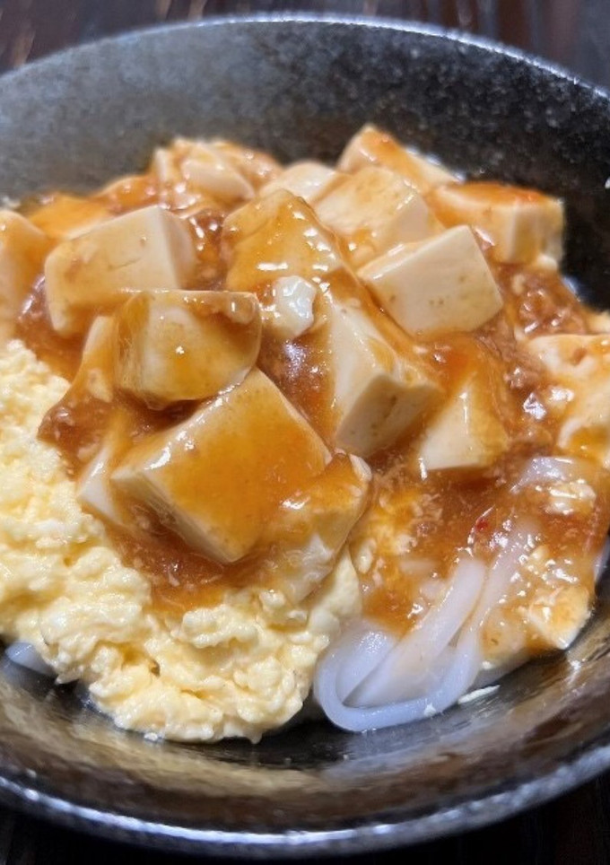 ふわとろ卵のせ　うまい麻婆めん-レシピのメイン写真