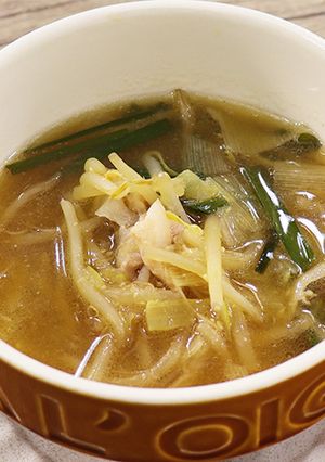 レンジで！濃厚こってりもやしの中華スープ-レシピのメイン写真