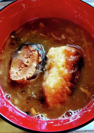 【スープ食】サバ缶とはんぺん団子の味噌汁-レシピのメイン写真