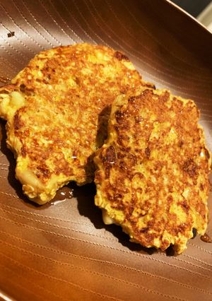 材料3つ！オートミールのバナナパンケーキ-レシピのメイン写真