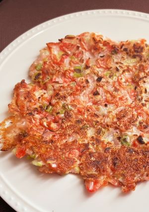 桜海老とネギだけ！米粉のぺったんこ焼き-レシピのメイン写真