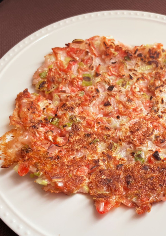 桜海老とネギだけ！米粉のぺったんこ焼き-レシピのメイン写真