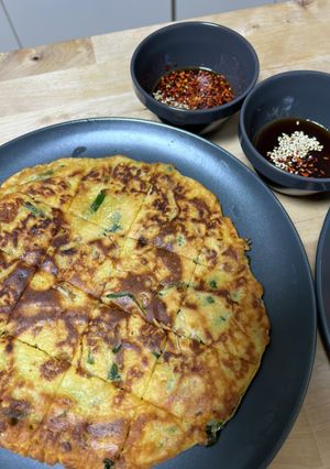 納豆キムチ入り☆もちもち韓国風チヂミ-レシピのメイン写真