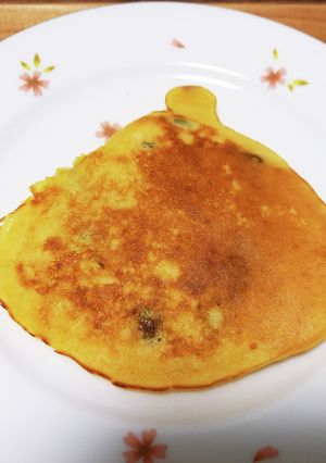 ビニール袋で かぼちゃの種ホットケーキ -レシピのメイン写真