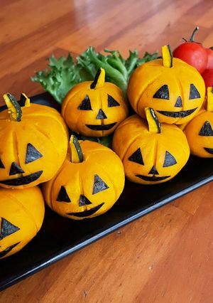 ハロウィンのカボチャのサラダ-レシピのメイン写真