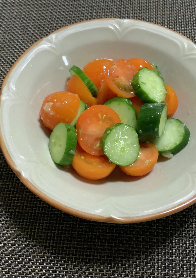 (๑╹ω╹๑ )トマトときゅうりの和え物-レシピのメイン写真