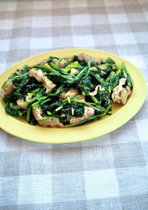 ほうれん草と豚肉のチンジャオロースー風-レシピのメイン写真