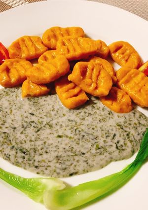 かぼちゃのニョッキ、海苔チーズソース添え-レシピのメイン写真