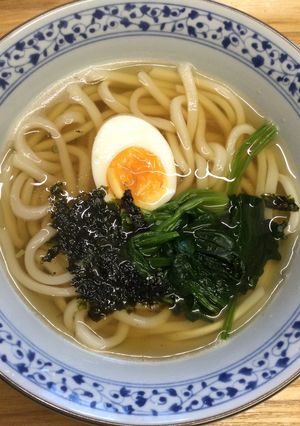 韓国海苔をのせたうどん-レシピのメイン写真
