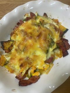 簡単♪カボチャとベーコンのマヨチーズ焼き-レシピのメイン写真