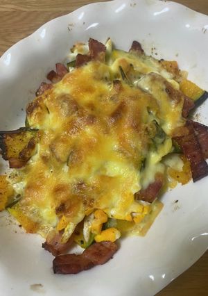 簡単♪カボチャとベーコンのマヨチーズ焼き-レシピのメイン写真