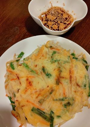 米粉でもっちりチヂミ-レシピのメイン写真