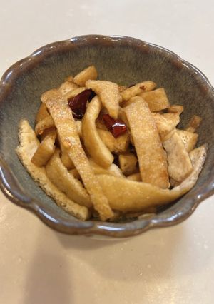 厚揚げの皮のペペロンチーノ-レシピのメイン写真